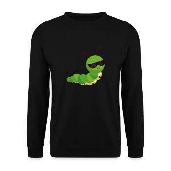 Caterpillar caterpillars design insect gift kids - Unisex Sweatshirt - black - Front - Alina (178cm) & Michal (187cm)