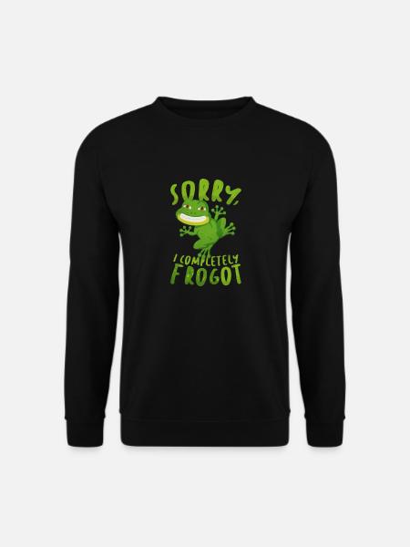 Frog Word Game Funny saying Humor Gift - Unisex Sweatshirt - black