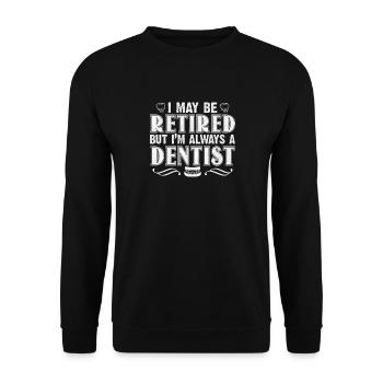 Pratique de dentiste retraité - Sweat-shirt Unisexe - noir - Devant - Alina (178cm) & Michal (187cm)