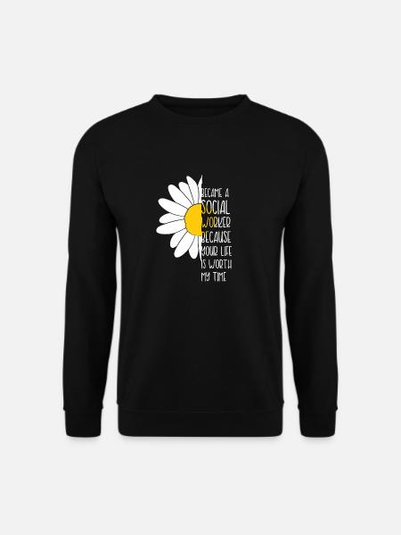 Sozialarbeiter - Street Worker - Blume - Geschenk - Unisex Pullover - Schwarz