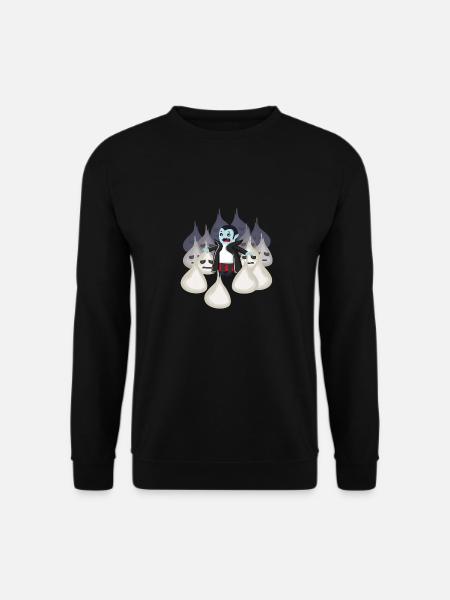 Vampire surrounded by garlic - Unisex Sweatshirt - black
