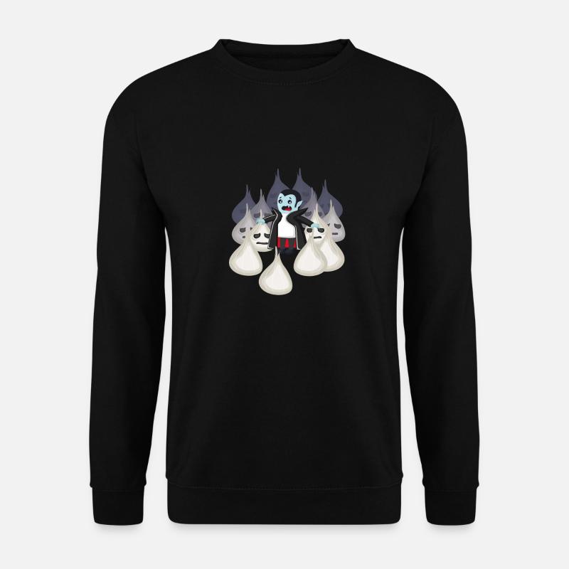 Vampire surrounded by garlic - Unisex Sweatshirt - black