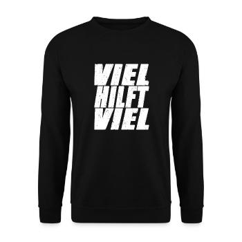 Viel Hilft - Unisex Pullover - Schwarz - Vorne - Alina (178cm) & Michal (187cm)