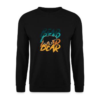 Bär Bären - Unisex Pullover - Schwarz - Vorne - Alina (178cm) & Michal (187cm)