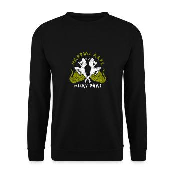 Muay Thai Thai Boxing Kick Boxing Arts Martiaux Cadeau - Sweat-shirt Unisexe - noir - Devant - Alina (178cm) & Michal (187cm)