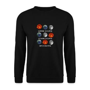 Lunar Eclipse Solar Eclipse Apocalypse - Unisex Sweatshirt - black - Front - Alina (178cm) & Michal (187cm)