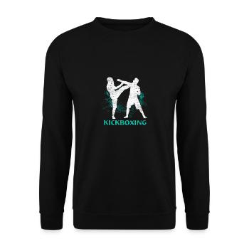 Kickboxen - Unisex Pullover - Schwarz - Vorne - Alina (178cm) & Michal (187cm)