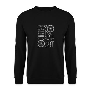 T-shirt de vélo éclaté de vélo - Sweat-shirt Unisexe - noir - Devant - Alina (178cm) & Michal (187cm)