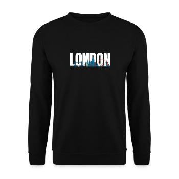 London Skyline UK England Tower Bridge Gift - Unisex Sweatshirt - black - Front - Alina (178cm) & Michal (187cm)