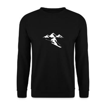 Skifahrer - Unisex Pullover - Schwarz - Vorne - Alina (178cm) & Michal (187cm)