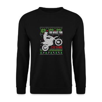 Motocross moche de Noël - Sweat-shirt Unisexe - noir - Devant - Alina (178cm) & Michal (187cm)