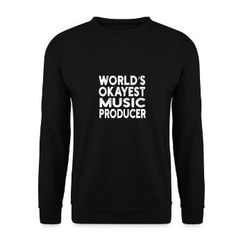 World's Okayest Music Producer Music Producer - Unisex Sweatshirt - black - Front - Alina (178cm) & Michal (187cm)
