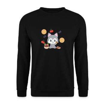 Husky - Husky T-Shirt - Husky - Snacking - Unisex Sweatshirt - black - Front - Alina (178cm) & Michal (187cm)