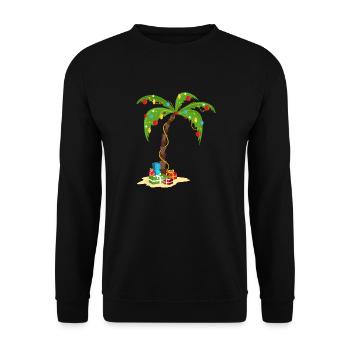 Christmas palm - Unisex Sweatshirt - black - Front - Alina (178cm) & Michal (187cm)