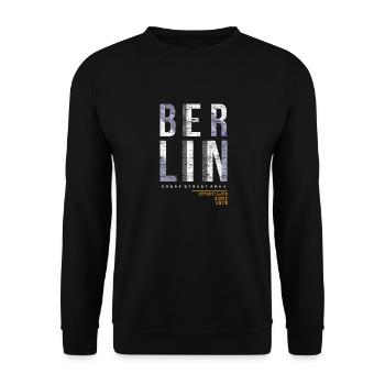 Berlin - Sweat-shirt Unisexe - noir - Devant - Alina (178cm) & Michal (187cm)