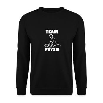 Team Physio - Unisex Sweatshirt - black - Front - Alina (178cm) & Michal (187cm)