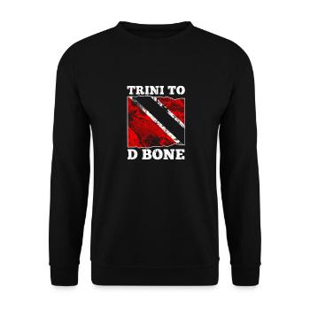 Trinidad graphique | Trini To D Bone | Trinidad et - Sweat-shirt Unisexe - noir - Devant - Alina (178cm) & Michal (187cm)