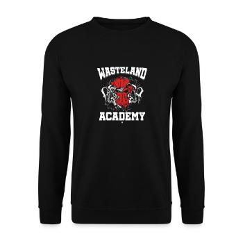 Wasteland Academy Shirt Gift for Gamer - Unisex Sweatshirt - black - Front - Alina (178cm) & Michal (187cm)