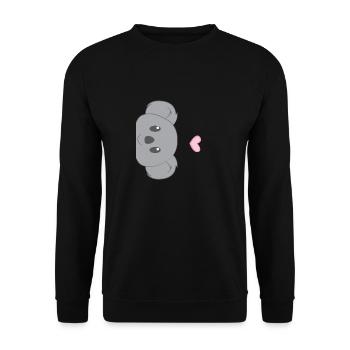 Koala - Koalas - Koalafan - Koala Baby - Heart - Unisex Sweatshirt - black - Front - Alina (178cm) & Michal (187cm)