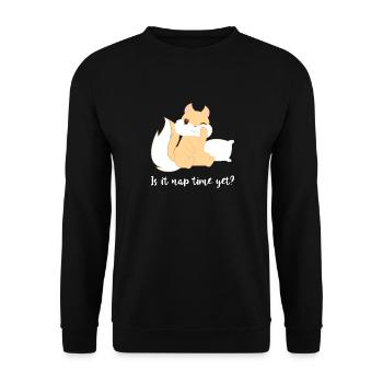 Squirrel - croissants - sleeping - afternoon nap - Unisex Sweatshirt - black - Front - Alina (178cm) & Michal (187cm)