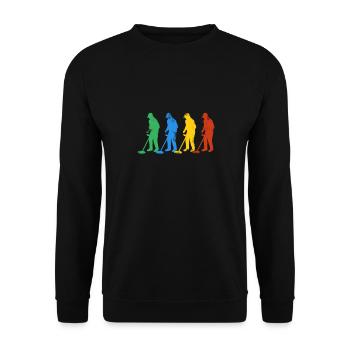 Metall Detektor Schatzsuche Sondeln Sonde Schatz - Unisex Pullover - Schwarz - Vorne - Alina (178cm) & Michal (187cm)