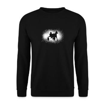 Trotting grunge horse racing gift sulky trot - Unisex Sweatshirt - black - Front - Alina (178cm) & Michal (187cm)