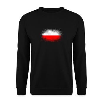 Poland Grunge Polish Flag Gift Funny - Unisex Sweatshirt - black - Front - Alina (178cm) & Michal (187cm)