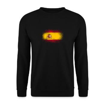 Spain grunge spanish flag funny gift - Unisex Sweatshirt - black - Front - Alina (178cm) & Michal (187cm)