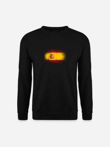 Spain grunge spanish flag funny gift - Unisex Sweatshirt - black