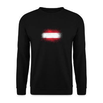 Austria Grunge Austrian Flag Gift - Unisex Sweatshirt - black - Front - Alina (178cm) & Michal (187cm)