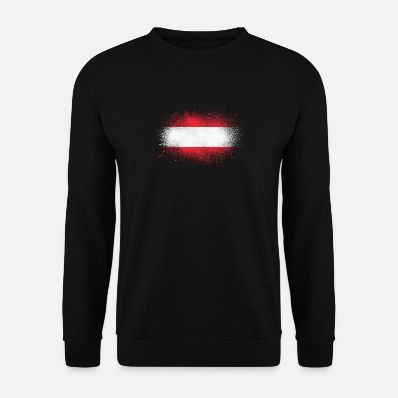 Austria Grunge Austrian Flag Gift - Unisex Sweatshirt - black