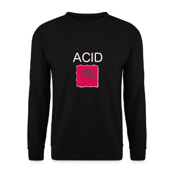 LSD Tab Ying Yang Acid T-Shirt psychedelisch Goa - Unisex Pullover - Schwarz - Vorne - Alina (178cm) & Michal (187cm)