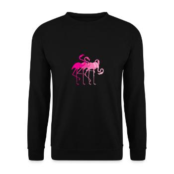 Flamingo Flamingos - Sweat-shirt Unisexe - noir - Devant - Alina (178cm) & Michal (187cm)