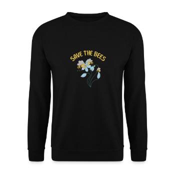 Save the Bees - Unisex Sweatshirt - black - Front - Alina (178cm) & Michal (187cm)