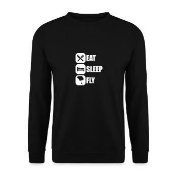 Paragliding - Unisex Sweatshirt - black - Front - Alina (178cm) & Michal (187cm)