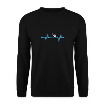 Heartbeat Water Polo for Water Polo Players - Unisex Sweatshirt - black - Front - Alina (178cm) & Michal (187cm)