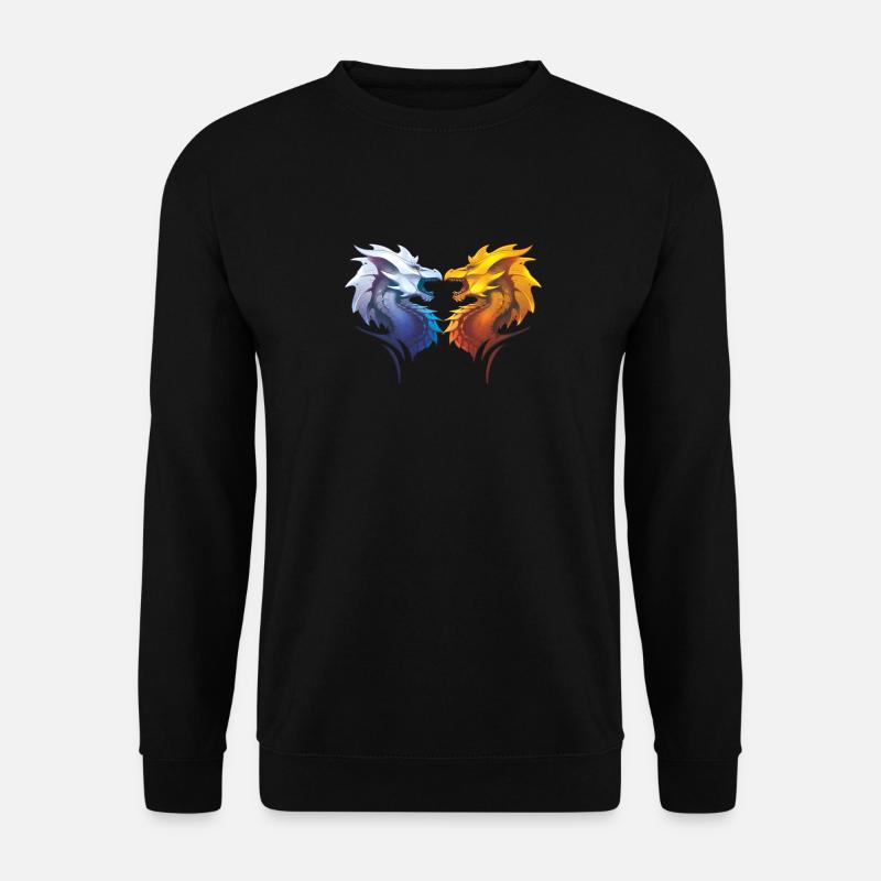 Drache Drachen Fantasy Geschenk Monster Kreatur - Unisex Pullover - Schwarz