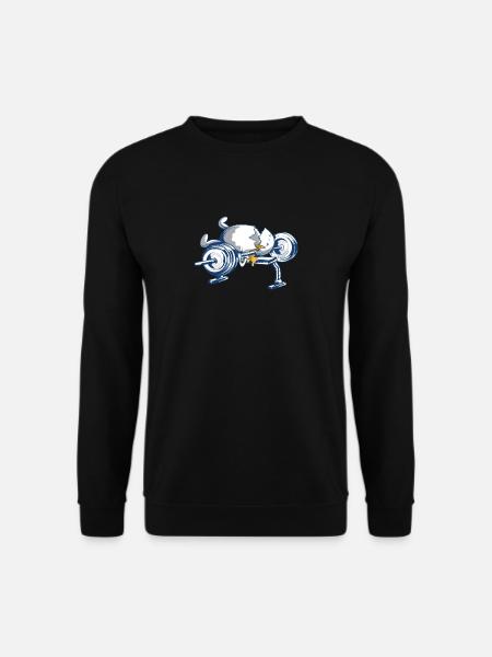 Haltérophilie Fitness Oeuf de sport ironique - Sweat-shirt Unisexe - noir