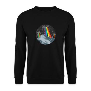 Paysage de montagne UFO extraterrestre - Sweat-shirt Unisexe - noir - Devant - Alina (178cm) & Michal (187cm)