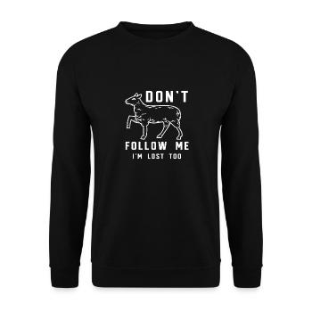 lamb - Unisex Sweatshirt - black - Front - Alina (178cm) & Michal (187cm)