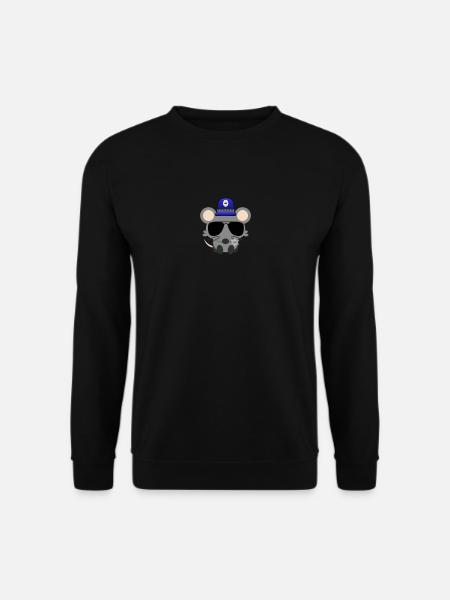 Polizei Maus, Sheriff Cops Polizist Polizei-Tier - Unisex Pullover - Schwarz