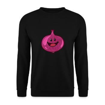 Onion Onions Vegetables Healthy Vegan Cooking Cook - Unisex Sweatshirt - black - Front - Alina (178cm) & Michal (187cm)