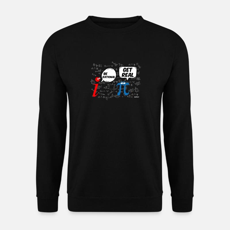Mathe T-Shirt Lustig Pi Be Rational - Unisex Pullover - Schwarz