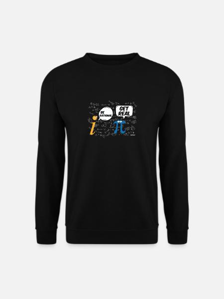 Mathe T-Shirt Lustig Pi Be Rational - Unisex Pullover - Schwarz