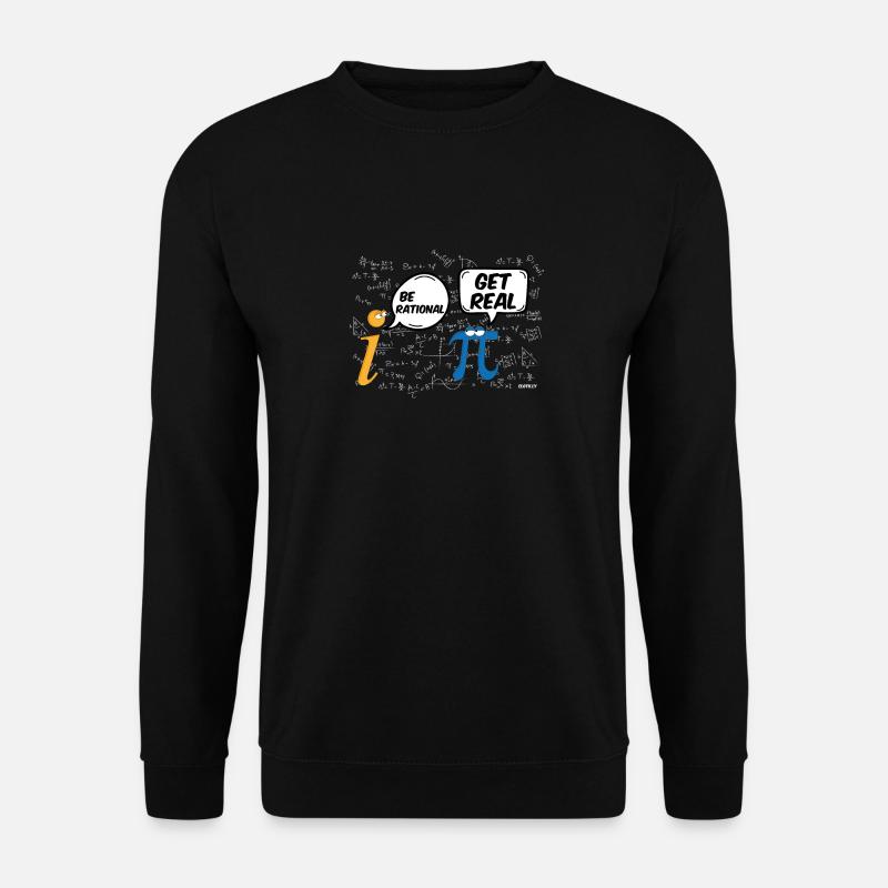 Mathe T-Shirt Lustig Pi Be Rational - Unisex Pullover - Schwarz