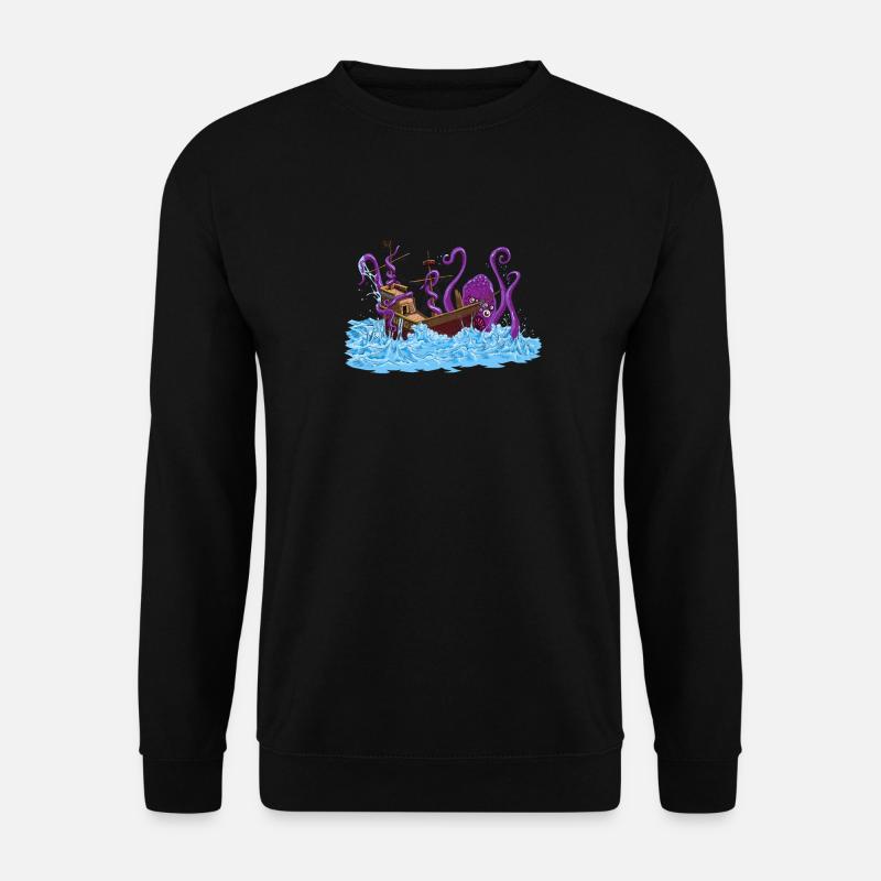Riesenkrake Kraken Sea Monster Maritime - Unisex Pullover - Schwarz