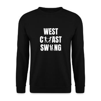 West Coast Swing WCS Westie Dancing Figure - Unisex Sweatshirt - black - Front - Alina (178cm) & Michal (187cm)