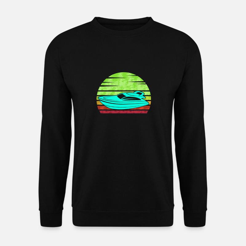 Retro Motorboot - Unisex Pullover - Schwarz