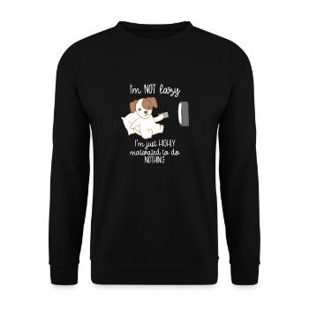 Jack Russel - Jack Russel Terrier - Faul - TV - Unisex Pullover - Schwarz - Vorne - Alina (178cm) & Michal (187cm)