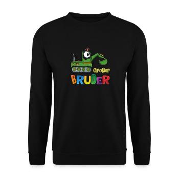 Big brother digger Panda - Unisex Sweatshirt - black - Front - Alina (178cm) & Michal (187cm)
